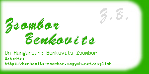 zsombor benkovits business card